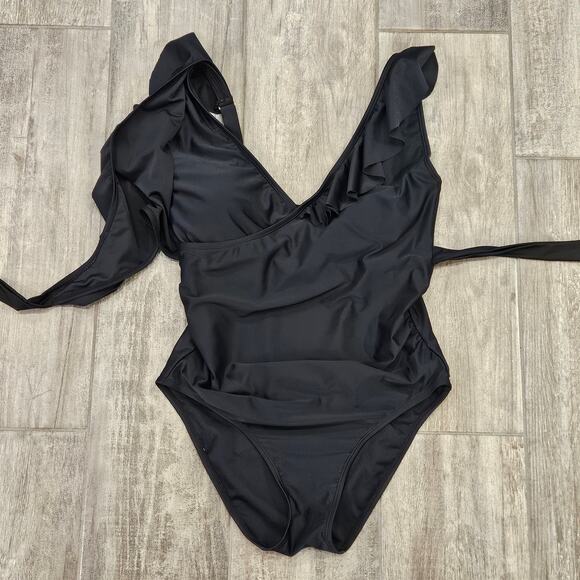 Kindred Bravely Swimsuit Womens S-Busty Ruffle Wrap Maternity Nursing One Piece - Picture 8 of 15